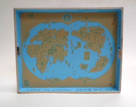Portulan box- chinese map- detail