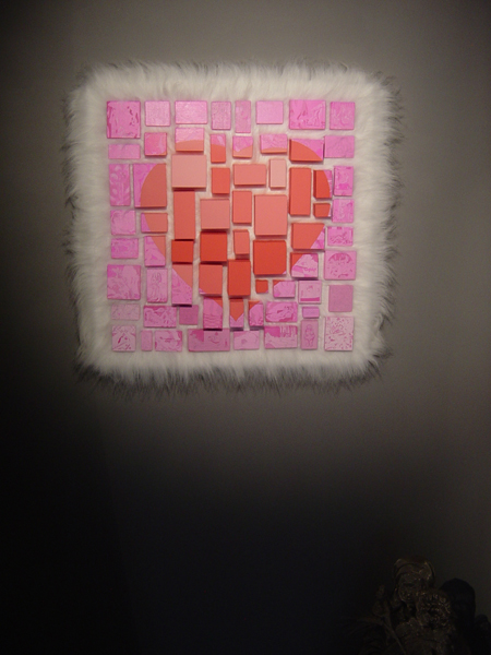 The pink box on wall